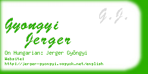 gyongyi jerger business card